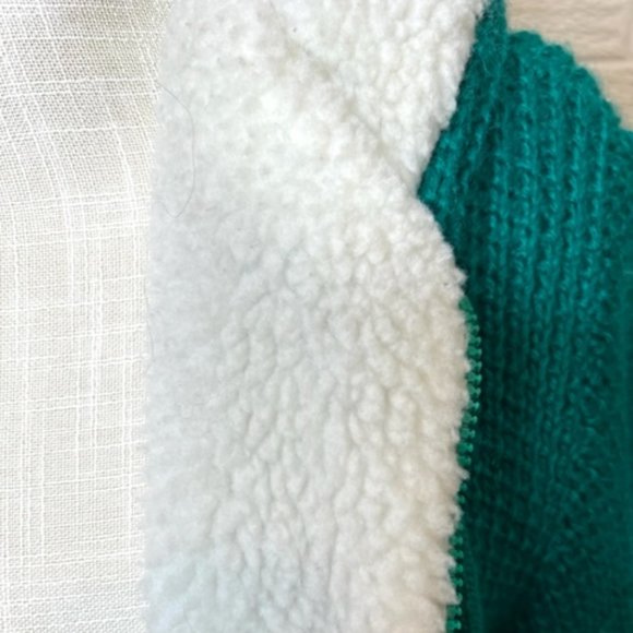 Green Knit Jacket with Fleece Lining - Picture 5 of 12